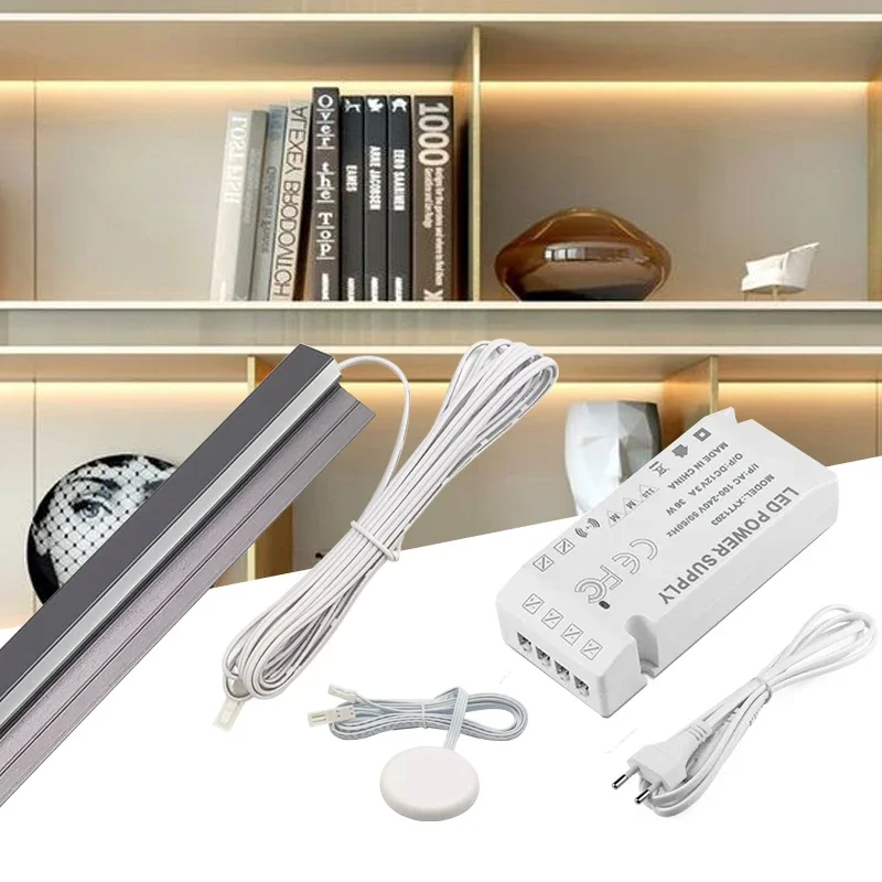 Kitchen Appliances Cabinet - Led Cabinet Lights Touch Dimmable Bookcase