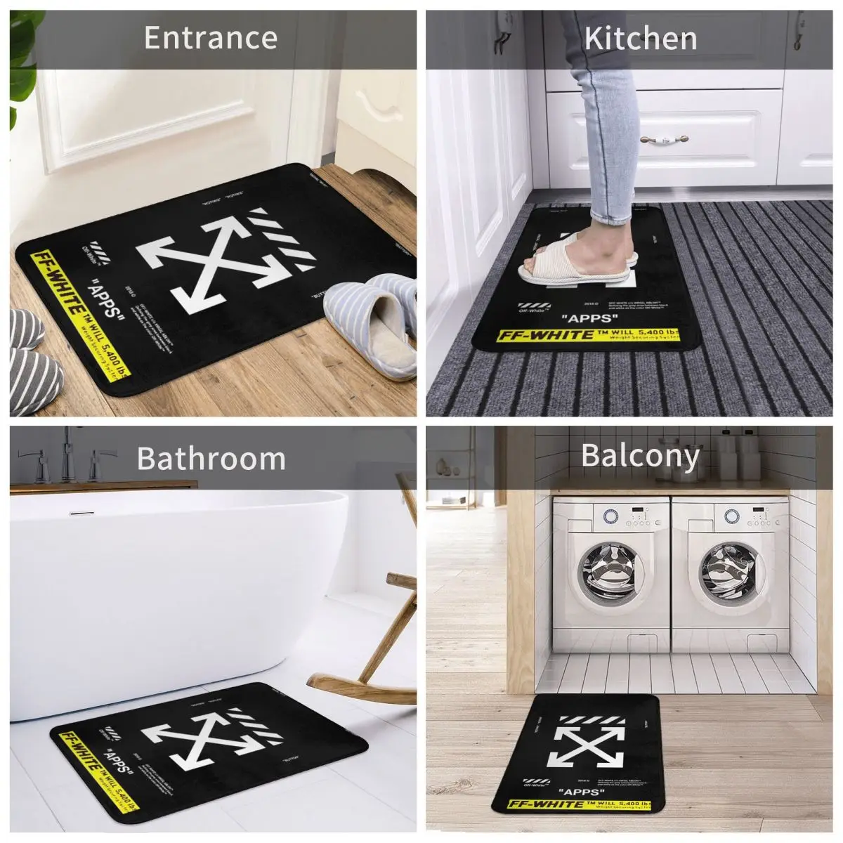 Off-white Doormat Durable Carp – Kitchen Appliances White recenzja i cena