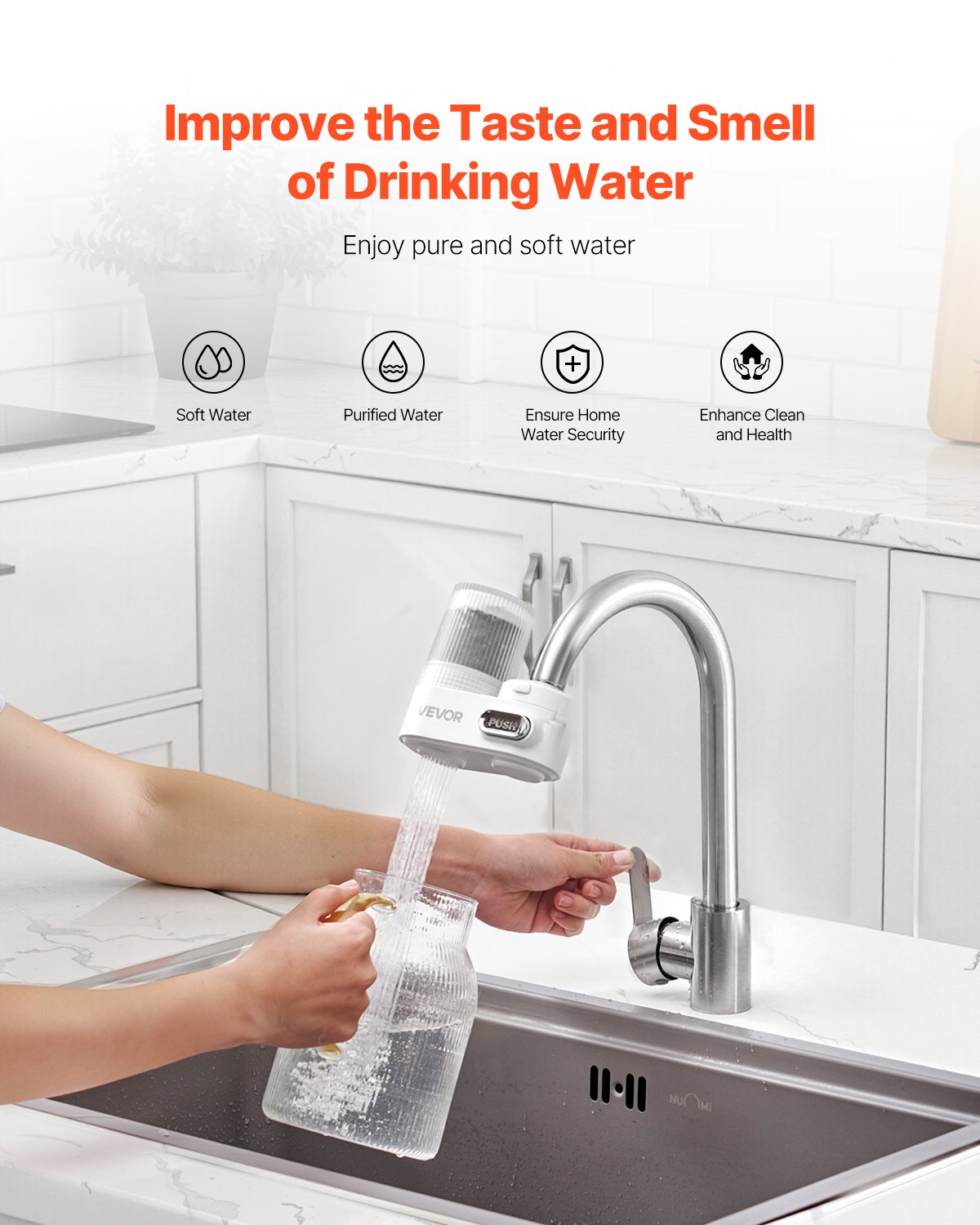 Faucet Mount Water Filter Sink – Kitchen Appliances White recenzja i cena