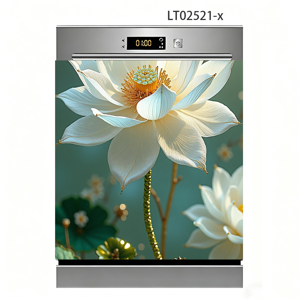 White Lotus Dishwasher Sticker – Kitchen Appliances White recenzja i cena