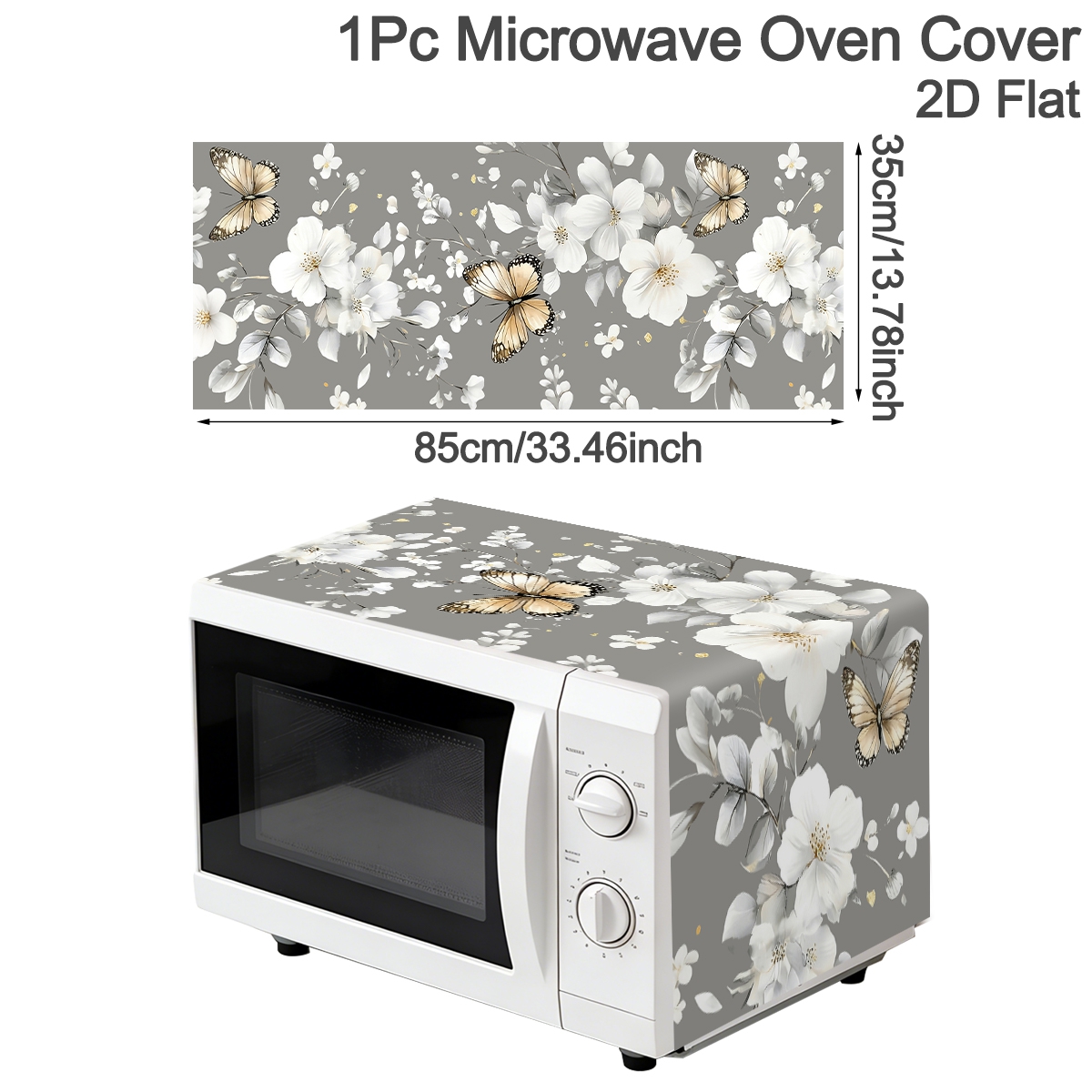 1pc  White Flower Microwave Du – Kitchen Appliances White recenzja i cena