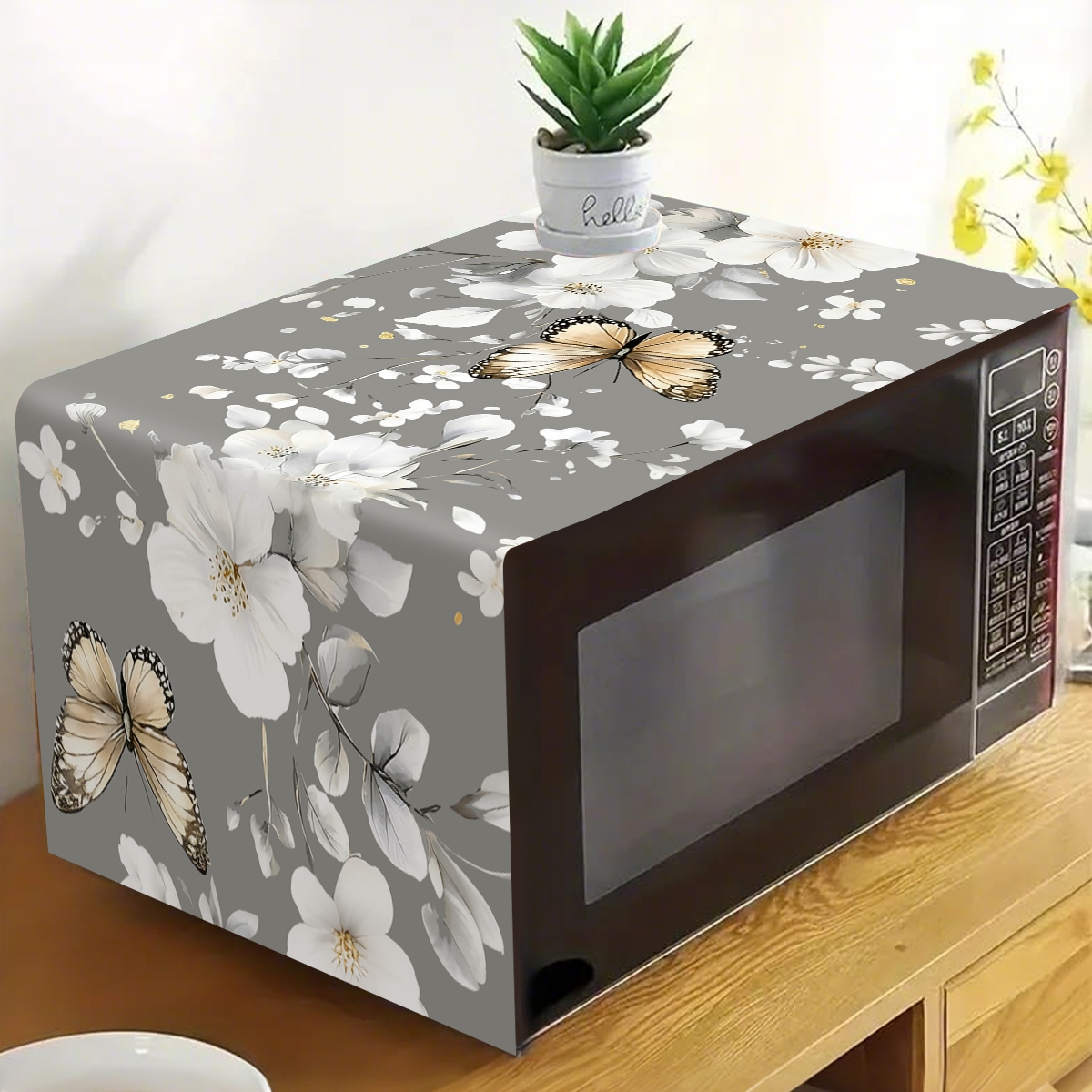 1pc  White Flower Microwave Du – Kitchen Appliances White recenzja i cena