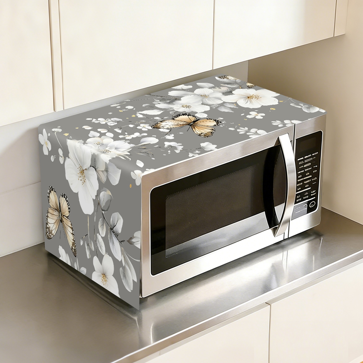 1pc  White Flower Microwave Du – Kitchen Appliances White recenzja i cena