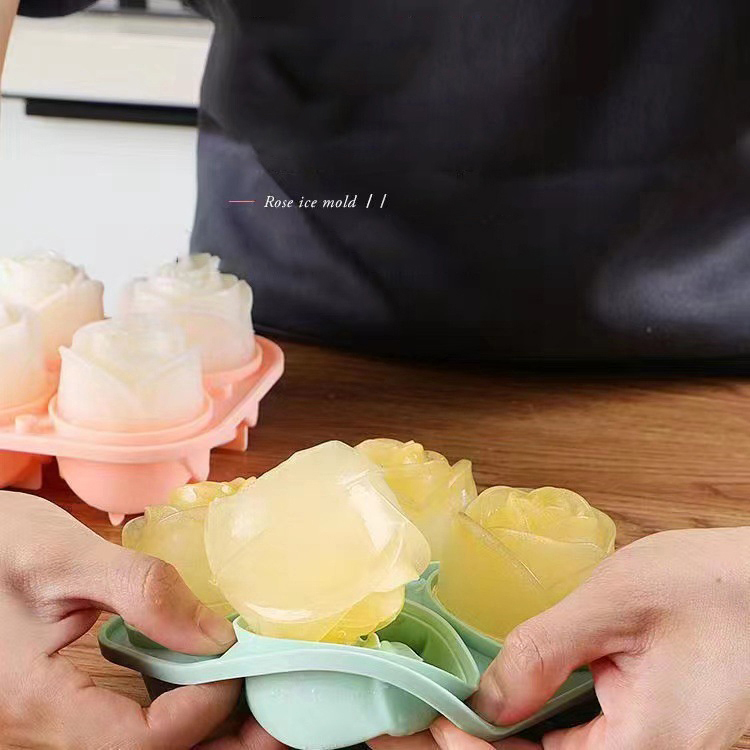 3D Rose Ice Molds 4 Holes Ice  – Kitchen Appliances And Utensils recenzja i cena