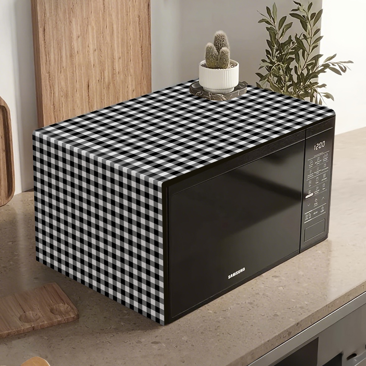 Black White Plaid Microwave Ov – Kitchen Appliances White recenzja i cena
