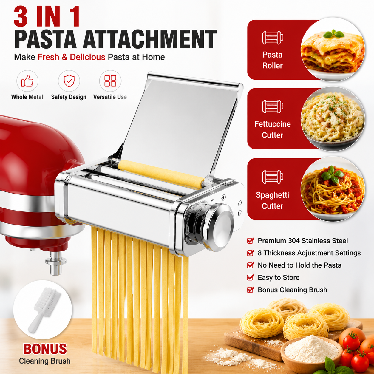 Gvode 3 in 1 Pasta Attachment  – Kitchen Appliances Germany recenzja i cena