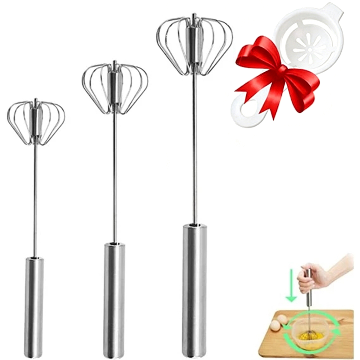 1/3pcs Stainless Steel Egg Bea – Kitchen Appliances Germany recenzja i cena