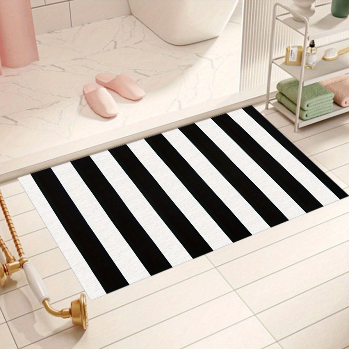 Black White Stripes Entrance D – Kitchen Appliances White recenzja i cena
