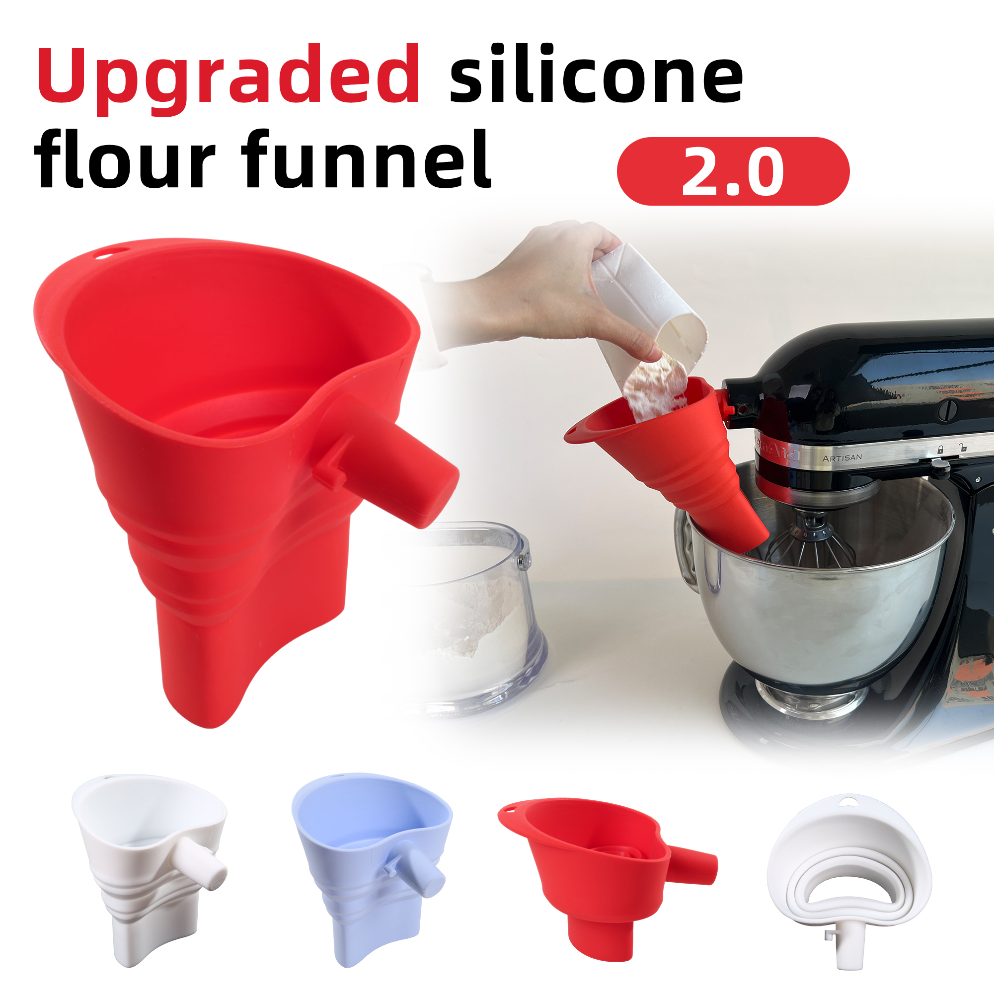 1/3pcs mix Silicone Flour Funn – Kitchen Appliances Germany recenzja i cena