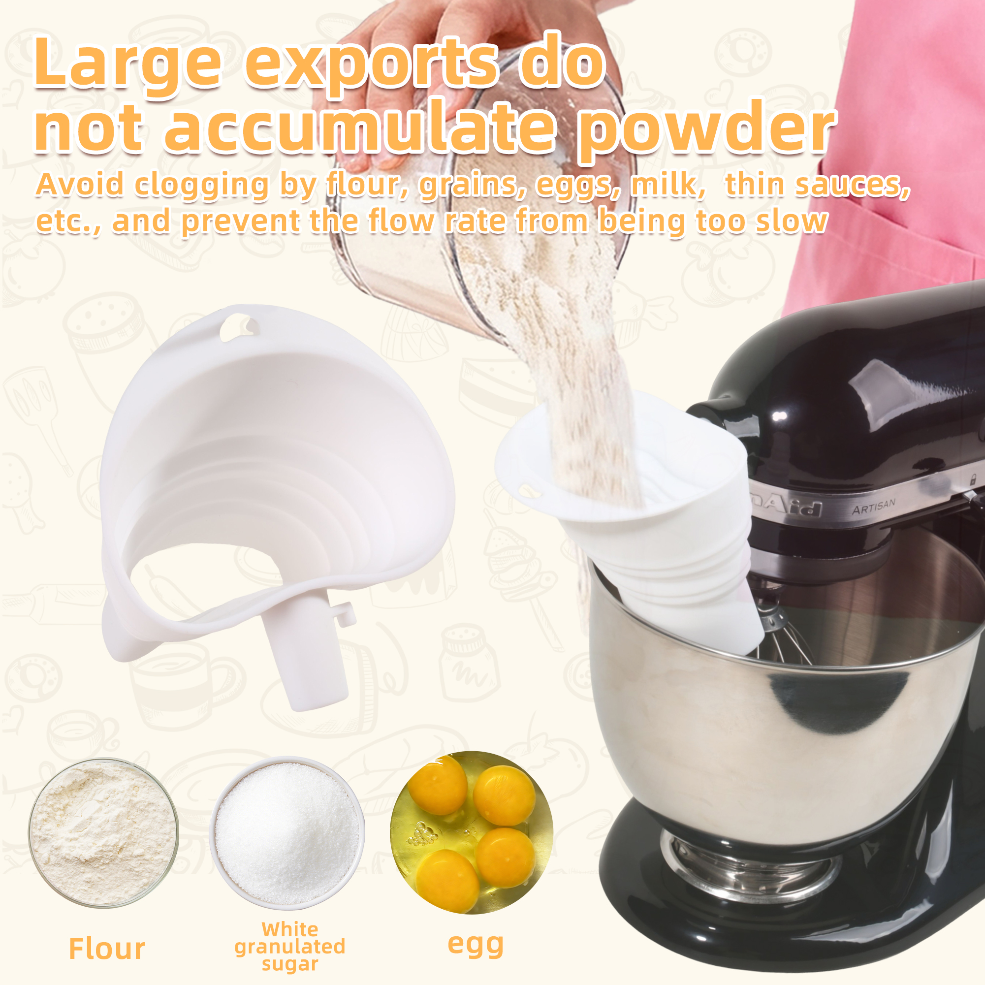 1/3pcs mix Silicone Flour Funn – Kitchen Appliances Germany recenzja i cena